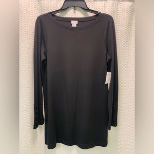 Chicos Ponte Button Sleeve tunic.
